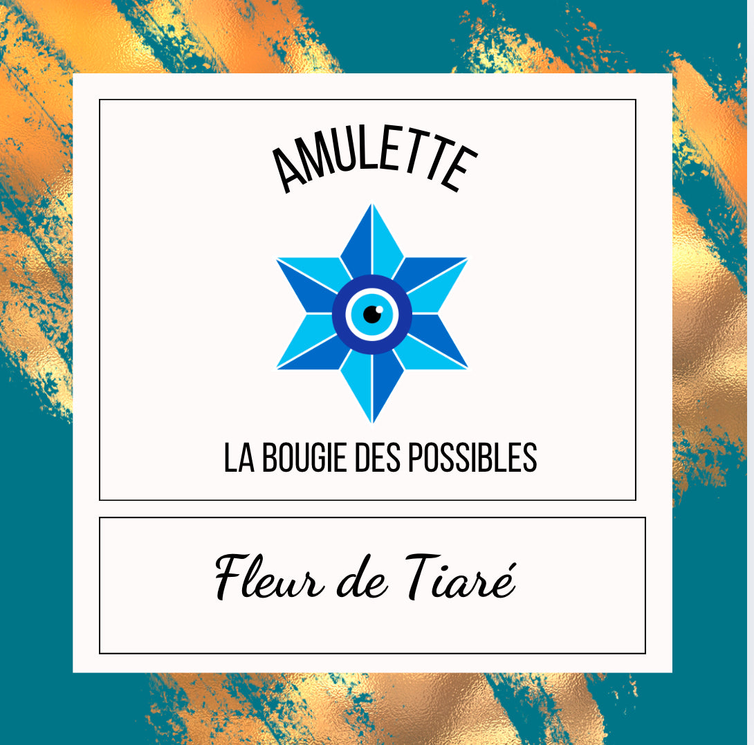 BOUGIE AMULETTE PARFUM FLEUR DE TIARE 100G