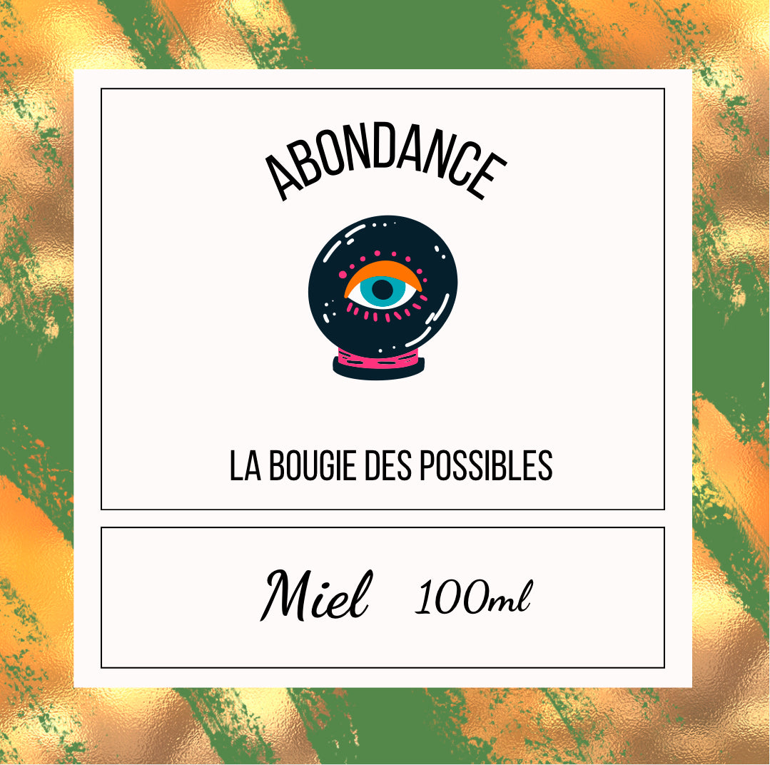 BOUGIE ABONDANCE PARFUM MIEL 100G