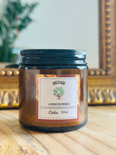 BOUGIE ANCRAGE PARFUM CEDRE 100G
