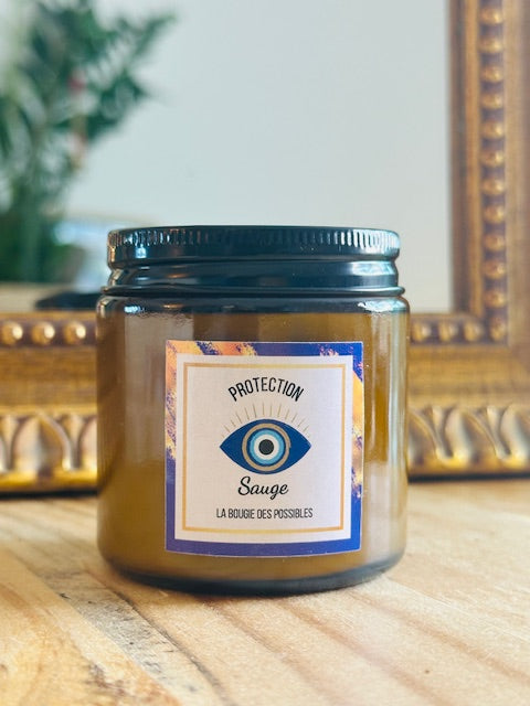 BOUGIE PROTECTION  PARFUM SAUGE 100G